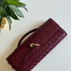 Bottega Veneta Andiamo Long Intrecciato Leather Clutch