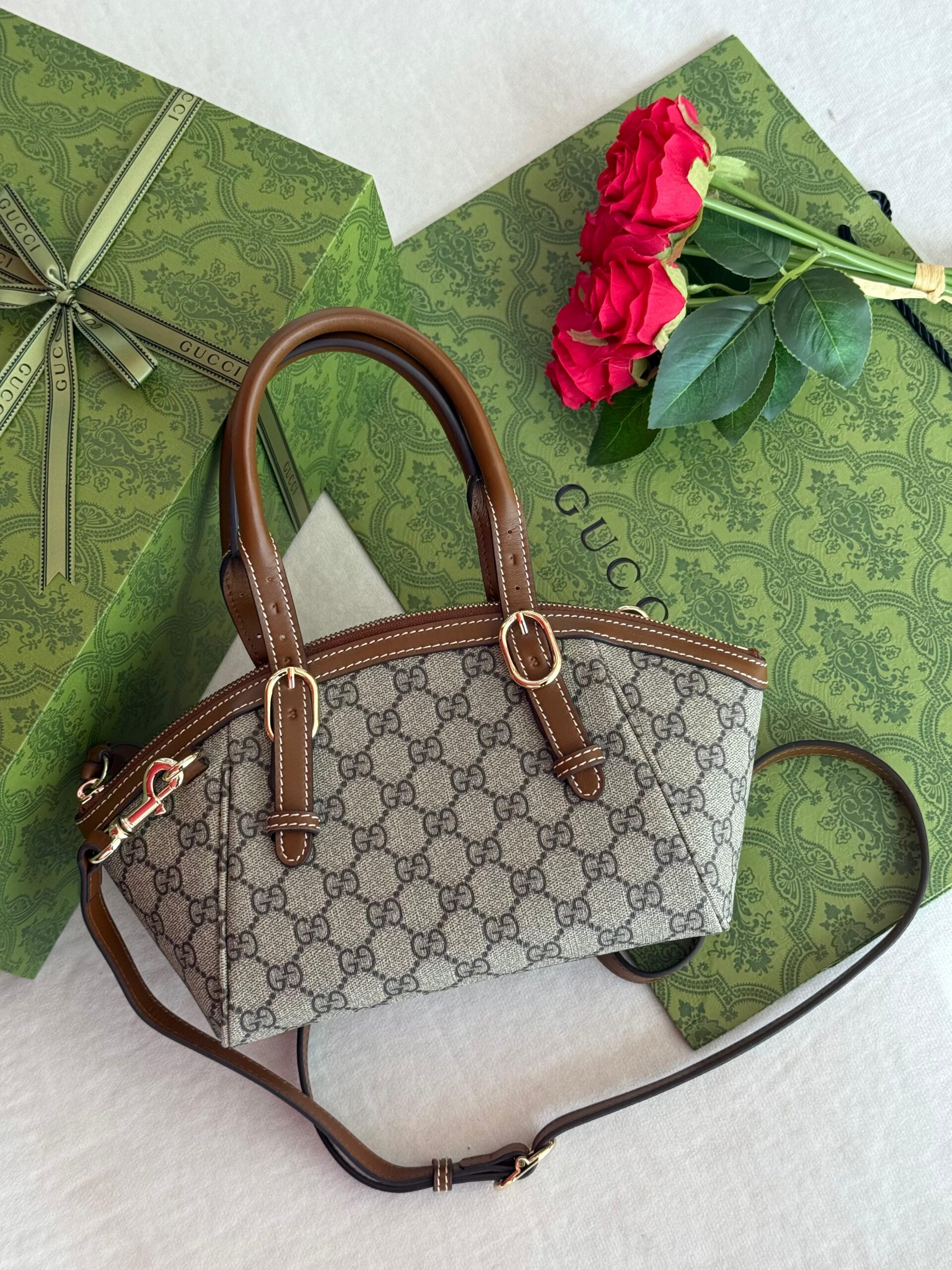 Gucci GG Emblem Small Top Handle Bag | Exquisite Essence Store