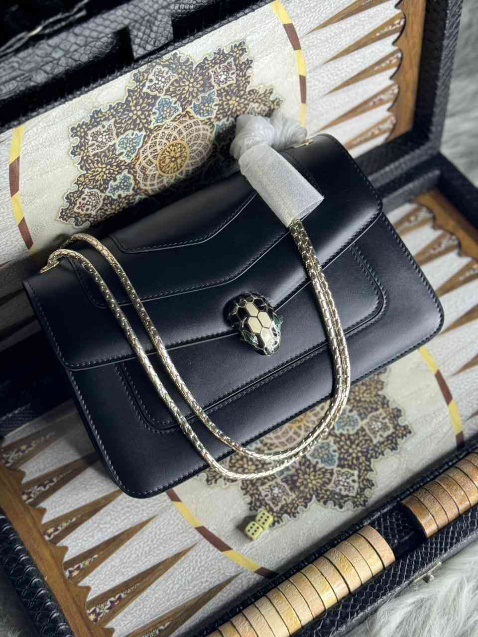 Bvlgari Serpenti Forever Leather Shoulder Bag